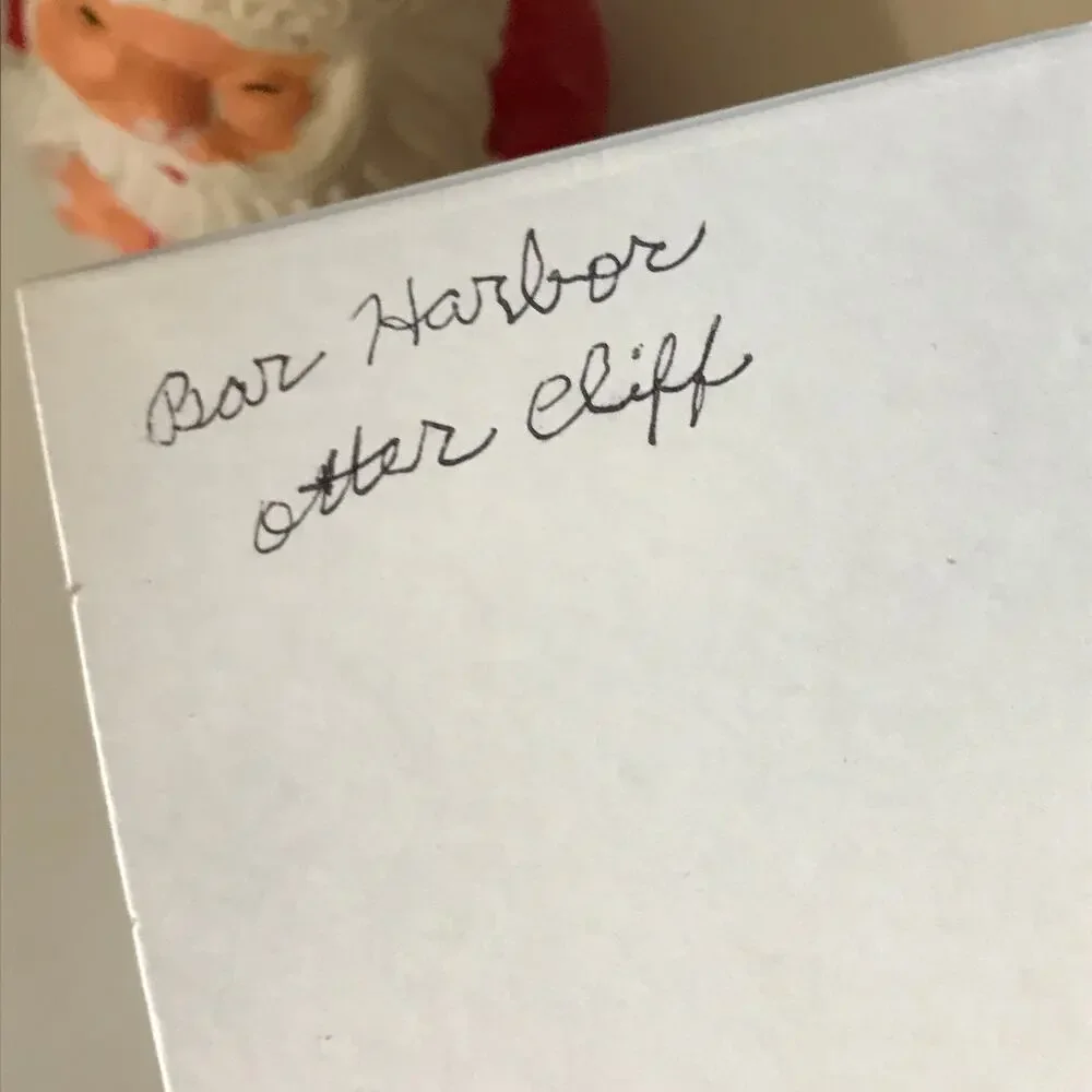 Hand-painted Bar Harbor Maine Christmas Ornament - Otter Cliff